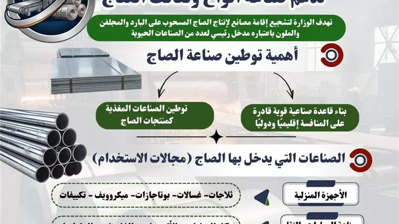 مزايا غير مسبوقة.. حوافز حكومية جديدة لدعم صناع الألواح والصاج