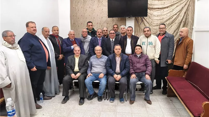 حزب حماة الوطن بمركز ناصر يزور الكنيسة الخمسينية لتقديم التهنئة