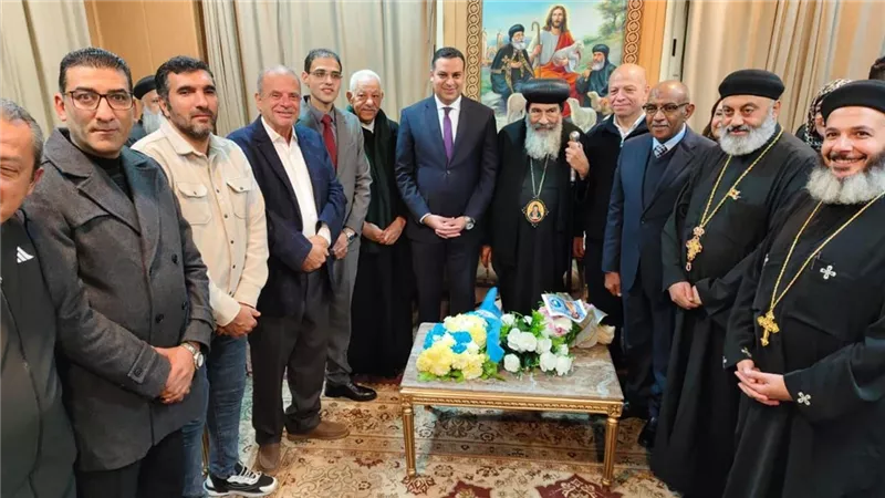 مطران بورسعيد يترأس قداس الميلاد المجيد بكنيسة أبو سيفين