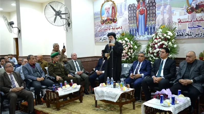 محافظ الدقهلية يقدم التهنئة بعيد الميلاد المجيد بدير القديسة دميانة ببلقاس