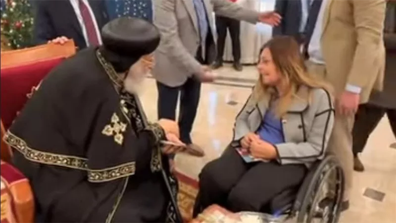 بمقر الكاتدرائية بالعباسية اليوم.. إيمان كريم تهنئ البابا تواضروس الثاني
