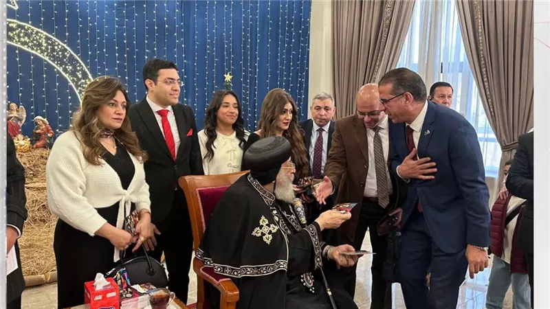 وفد حزب العدل يهنئ البابا تواضروس بمناسبة عيد الميلاد المجيد