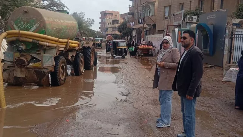 تحرك عاجل لأجهزة مدينة قويسنا لإصلاح عطل بماسورة مياه قرية أشليم بالمنوفية