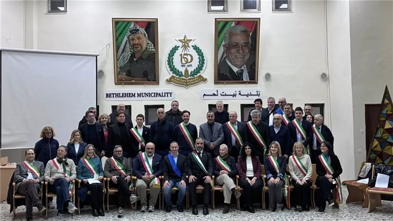 وفد إيطالي رفيع يزور بيت لحم  لبحث التعاون الاقتصادي والسياحي