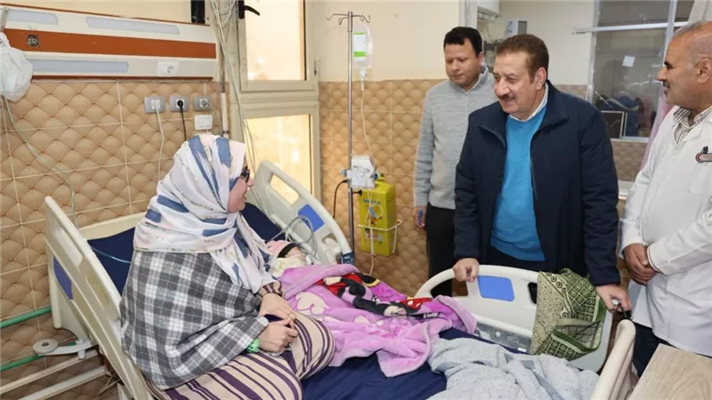 محافظ المنوفية يتفقد مستشفى حميات ميت خلف لمتابعة انتظام سير العمل 