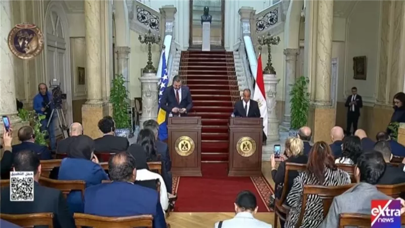 مؤتمر صحفي لوزير الخارجية والهجرة ووزير خارجية البوسنة والهرسك|بث مباشر
