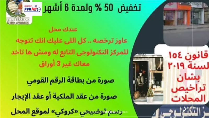 محافظة المنيا توجّه بتكثيف حملات التفتيش على تراخيص المحال العامة