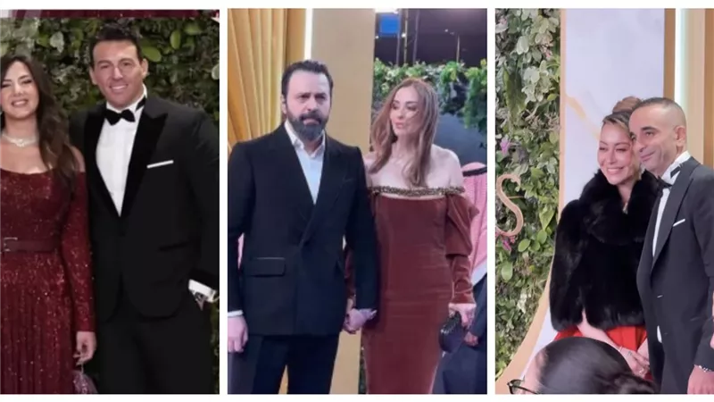 كابلز في Joy Awards .. نجوم الفن برفقة زوجاتهم على اللافندر كاربت |صور