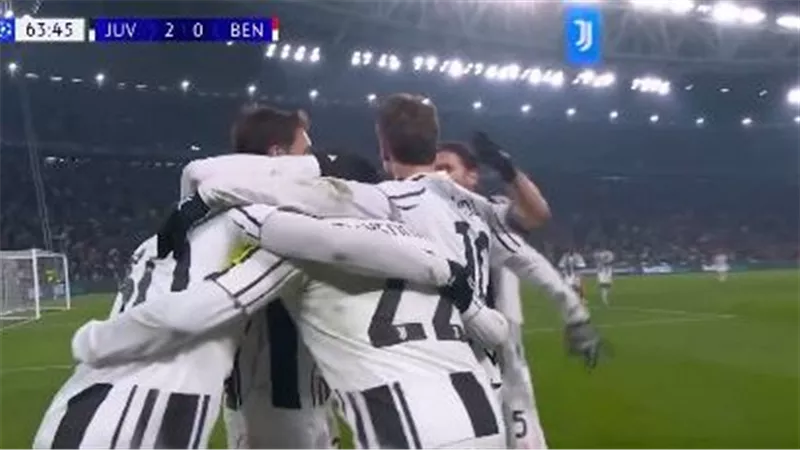 نتيجة وأهداف مباراة يوفنتوس وبنفيكا (2-0) الشوط الثاني بدوري أبطال أوروبا
