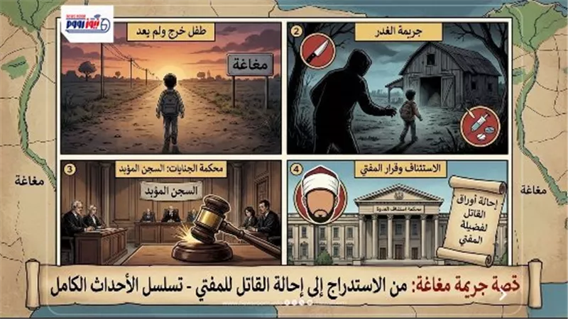 طفل خرج ولم يعد.. الاستئناف يفتح جريمة مغاغة بطعنات الغدر ويُحيل القاتل للمفتي