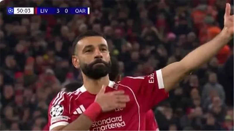 هدف تاريخي لـ محمد صلاح في مباراة ليفربول وقره باج بدوري الأبطال