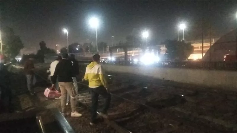 مصرع شخص مجهول الهوية أسفل عجلات القطار بطوخ بمحافظة القليوبية 