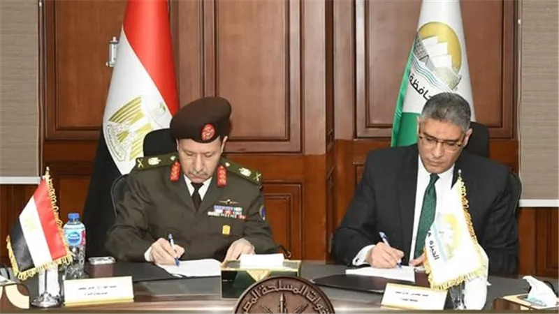  إدارة الإشارة للقوات المسلحة توقع عقد اتفاق مع محافظة الجيزة 