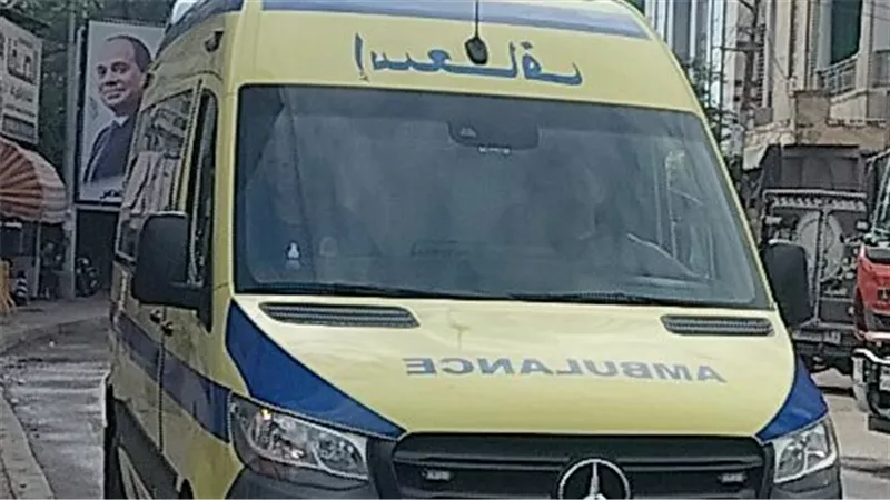 سيارة مسرعة تصيب فتاتين أثناء عبورهما الطريق بشبين الكوم