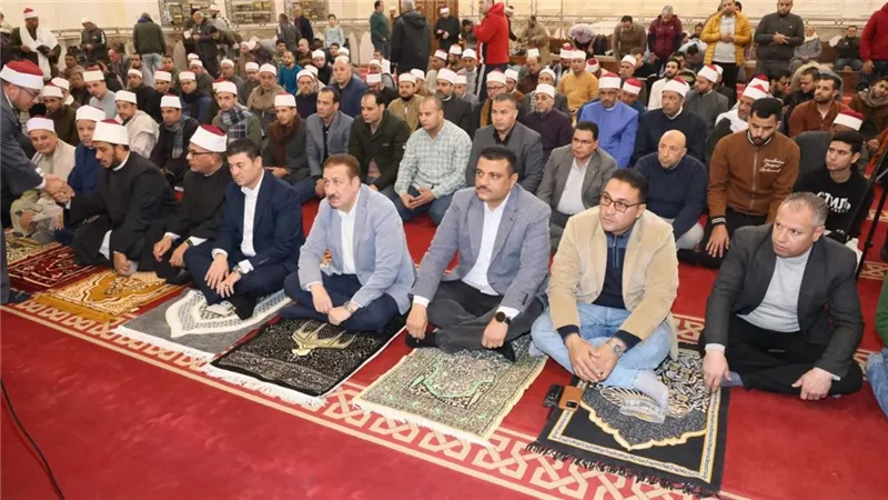 محافظ المنوفية يشهد الإحتفال السنوي بليلة النصف من شعبان بمسجد الرؤوف