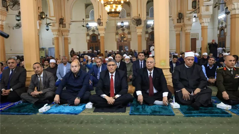 محافظ الجيزة يشهد احتفالية ذكري النصف من شعبان بمسجد أسد بن الفرات بالدقي
