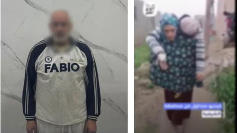 حملت نجلها المعاق على ظهرها بعد أن رفض جارها مرورها بعربة «كارو» 