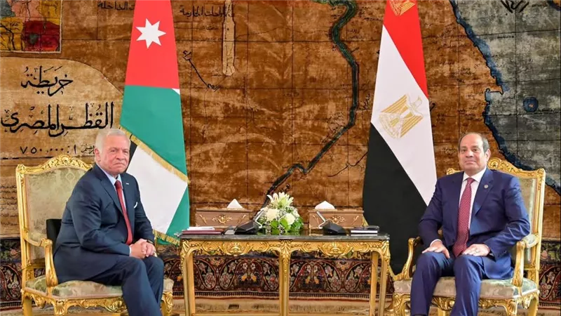 الرئيس السيسي يستقبل العاهل الأردني الملك عبد الله الثاني «فيديو»