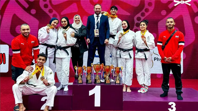 10 ميداليات تضع مصر على قمة البطولة العربية للجودو بالأردن
