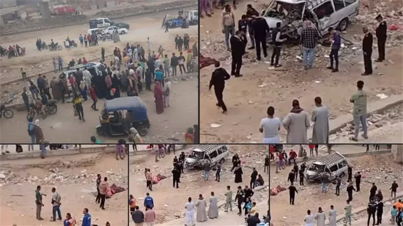 سرعة جنونية على الطريق .. التحريات تكشف سبب انقلاب ميكروباص