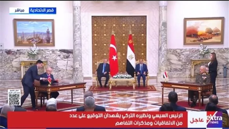 الرئيس السيسي وأردوغان يشهدان التوقيع على عدد من الاتفاقيات ومذكرات التفاهم