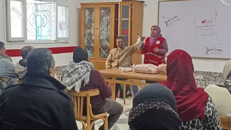 تنفيذ برامج تدريبية مكثفة للاسعافات الأولية لموظفي محافظة دمياط