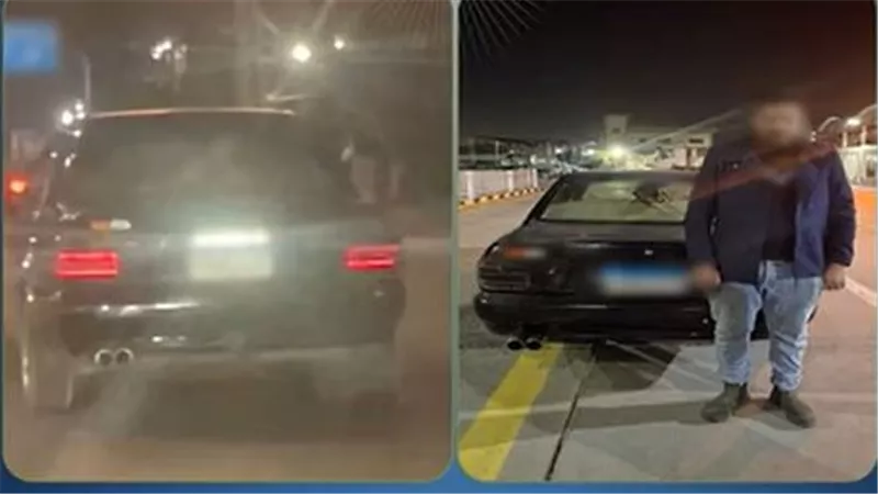  القبض على مالك ملاكي بها مصابيح إضاءة خلفية تعيق الرؤية لقائدى السيارات 