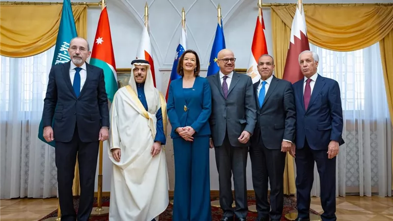 بيان مصري عربي أوروبي مشترك يؤكد على ضرورة إقامة الدولة الفلسطينية