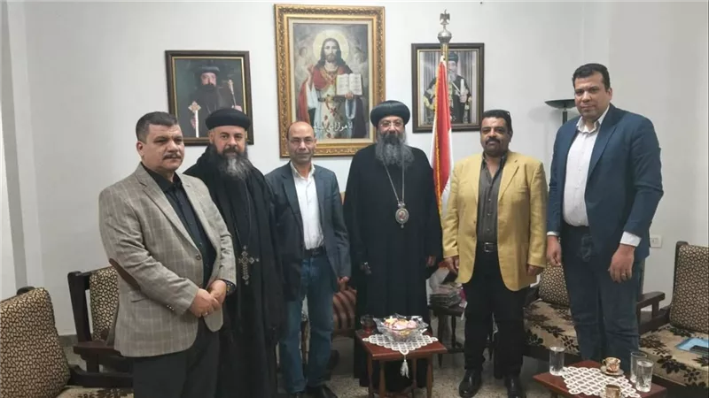 زيارة مسؤولي هيئة الآثار لإيبارشية أطفيح الارثوذكسية