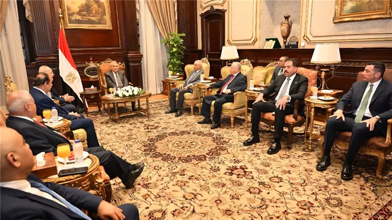 المستشار عصام فريد يستقبل رئيس مجلس الدولة ووفد رفيع المستوى