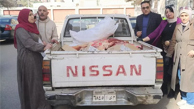 ضبط 400 كجم لحوم فاسدة ضمن حملة مكبرة على الأسواق في المنوفية