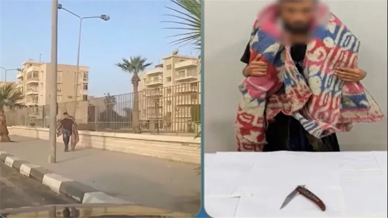القبض علي شخص حامل سلاح أبيض معرض حياة المواطنين للخطر في شوارع الإسماعيلية