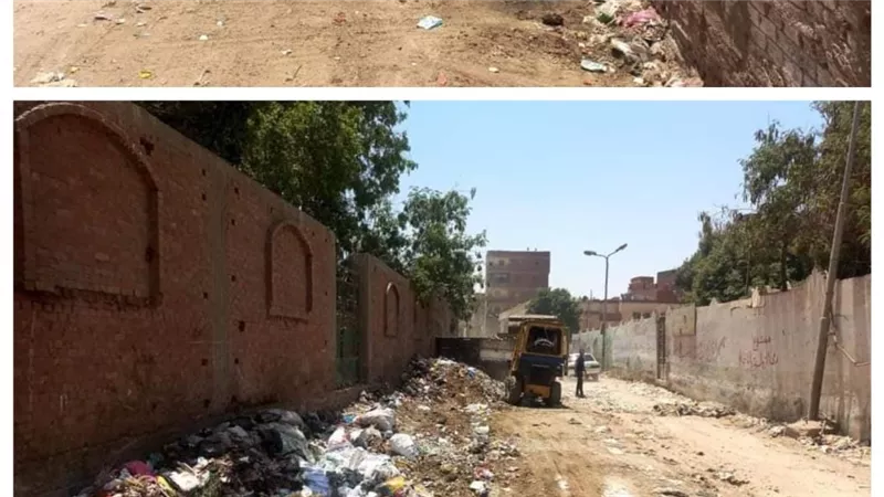 محافظة الجيزة تطلق حملة نظافة موسعة بطريق مقابر كفر الجبل لتحسين المظهر العام