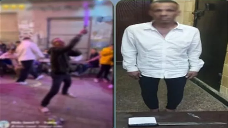 حلاق يستعرض بقوته.. كشف ملابسات فيديو رقص شخص بسلاح أبيض بالخليفة 