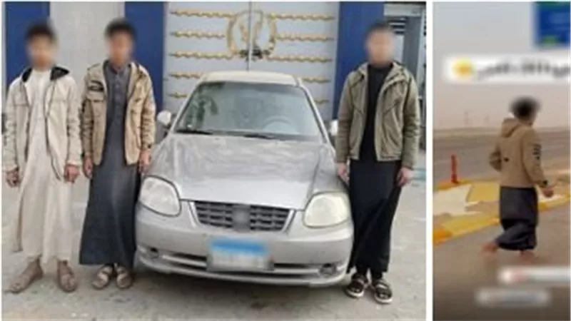 لتحقيق مشاهدات وأرباح ..حملا علامة طريق ووضعاها بسيارة ملاكى 