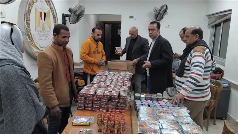 خلال حملة تفتيشية.. ضبط 11 ألف عبوة ألعاب نارية محظور تداولها بالمنوفية