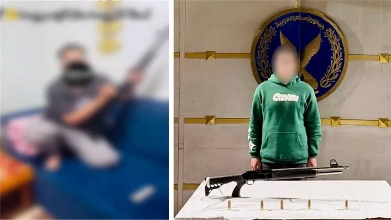 ضبط طالب ببنى سويف بعد تداول فيديو يحمل فية سلاح ناري