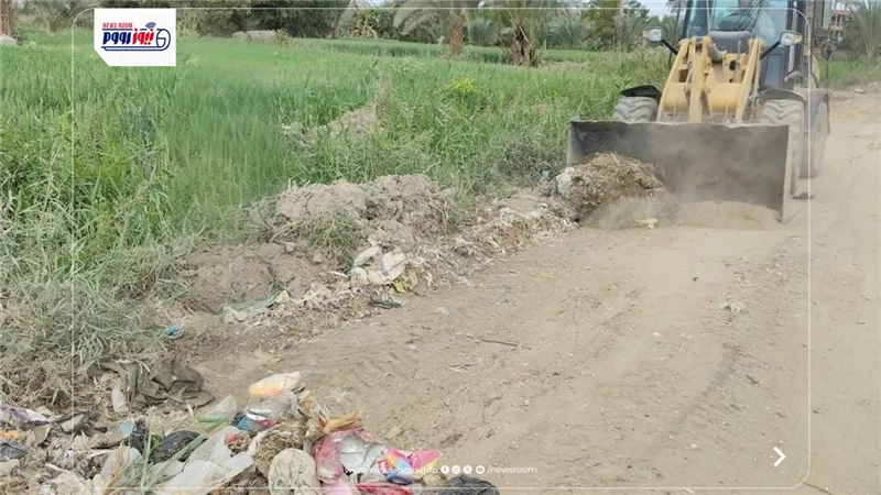 حملات مكثفة للنظافة العامة ورفع الإشغالات وتمهيد وتسوية الطرق بالفيوم 