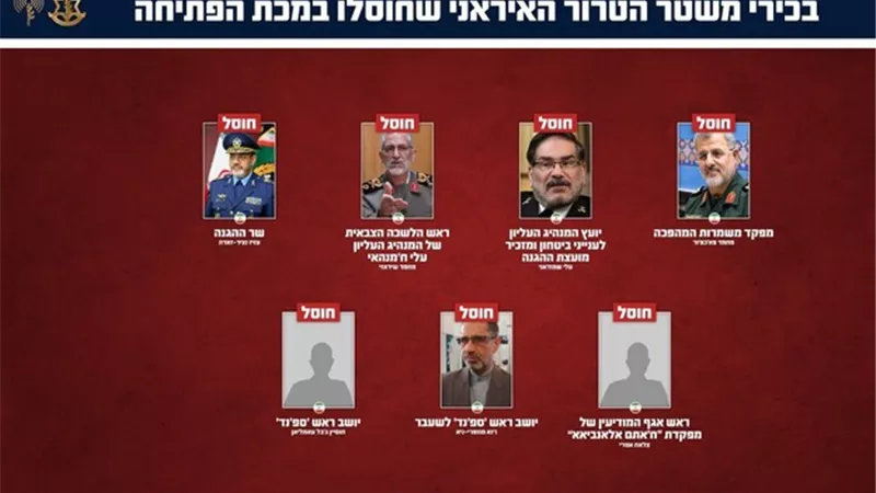 الجيش الإسرائيلي ينشر قائمة بأسماء سبعة مسؤولين إيرانيين قُتلوا مع خامنئي