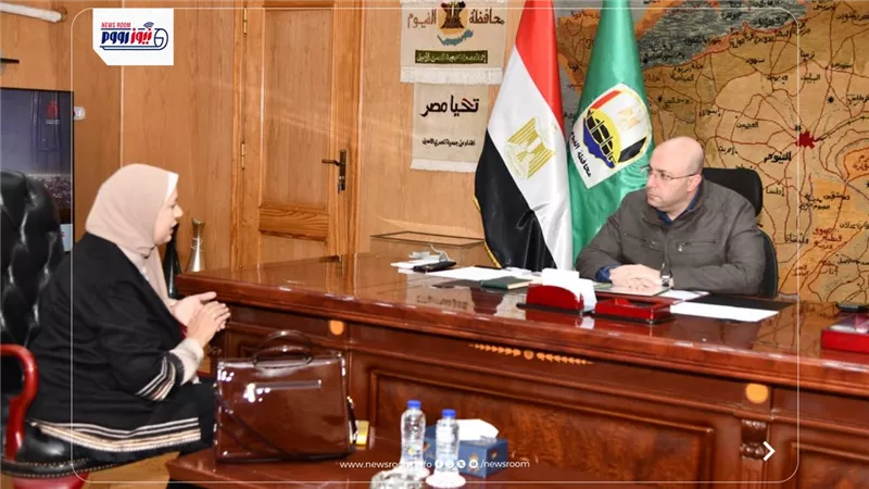 محافظ الفيوم يستقبل مديرعام فرع هيئة الأبنية التعليمية للتهنئة بتجديد ثقة 