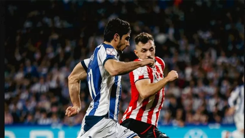 ملخص ونتيجة مباراة ريال سوسيداد واتلتيك بلباو الشوط الثاني (1-0) بكأس إسبانيا