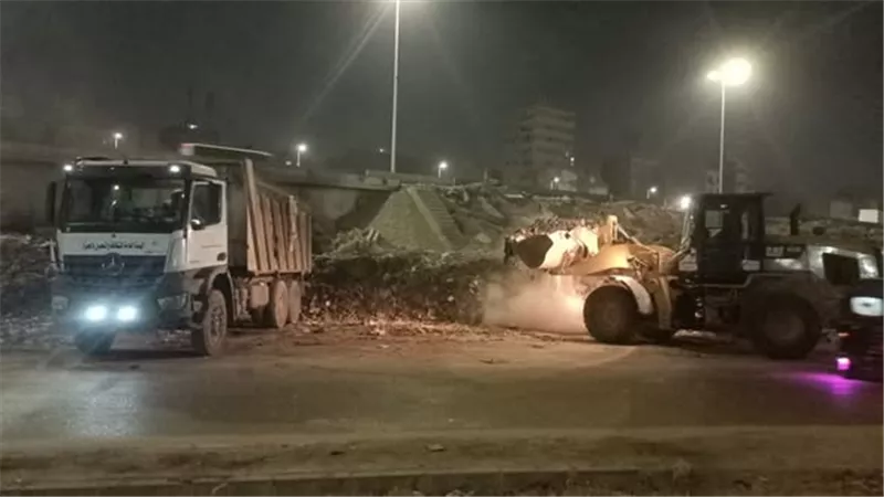 رفع ١٩٠٠ طن مخلفات من نفق المنشية بالهرم ضمن حملات مكثفة للنظافة بالجيزة