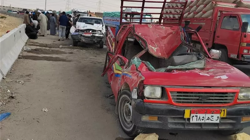 ننشر أسماء مصابي وضحايا حادث بنى سويف بالطريق الشرقى القديم 