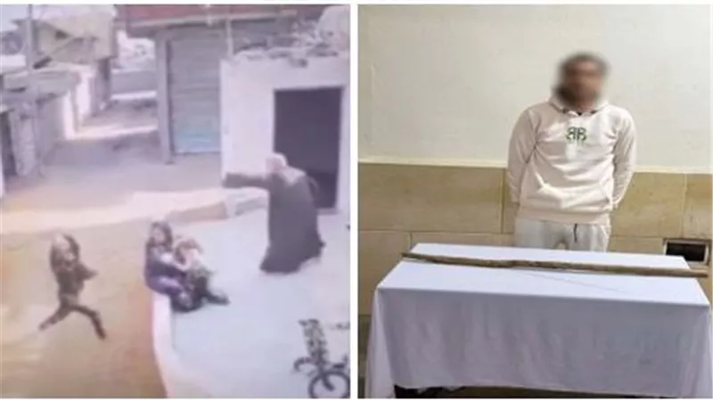 عامل يتعدى على جارته بالضرب بسبب خلافات الجيرة ولهو الاطفال بالدقهلية 