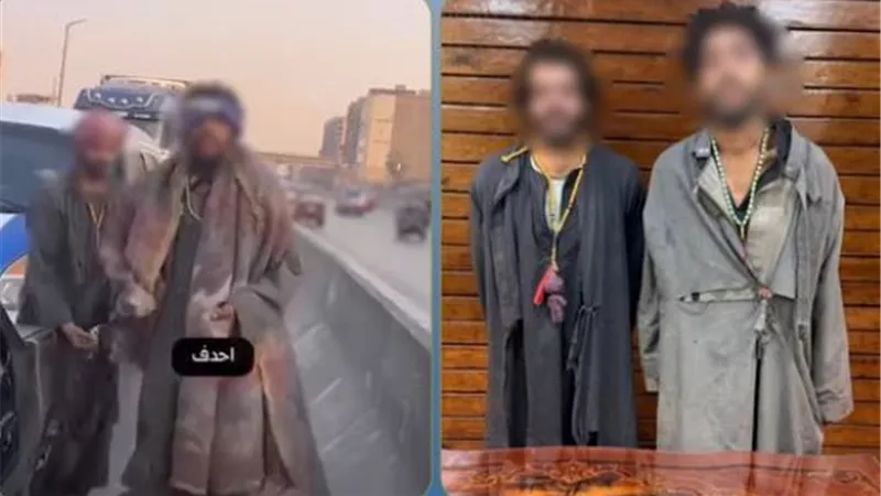 الأمن يضبط المتهمين برشق السيارات بالحجارة لإجبارهم على دفع أموال بالقليوبية