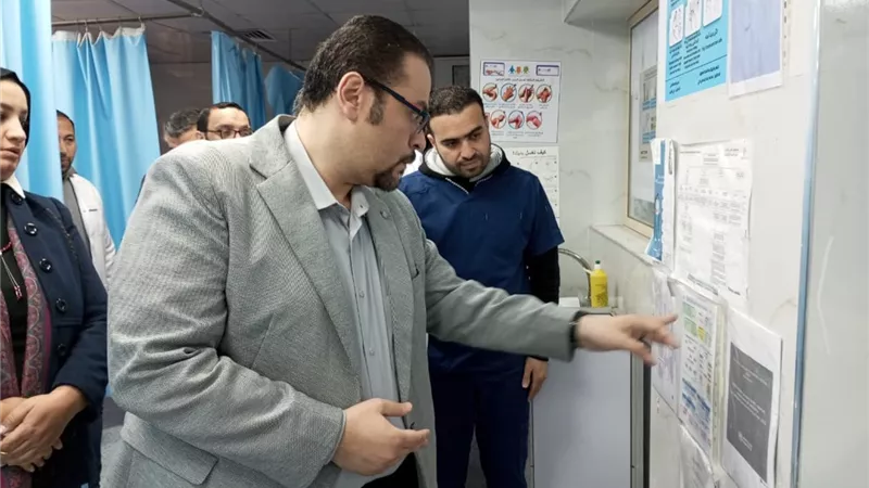 وكيل صحة الشرقية يتفقد مستشفى القرين ويوجه بالتشغيل التجريبى لوحدة الاشعة 