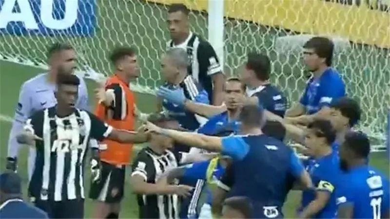 طرد 23 لاعباً.. فوضى تاريخية في نهائي كأس مينيرو بالبرازيل | فيديو 