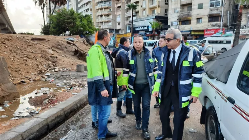 رفع درجة الاستعداد بشركة الصرف الصحي بالإسكندرية لمواجهة الأمطار المتوقعة