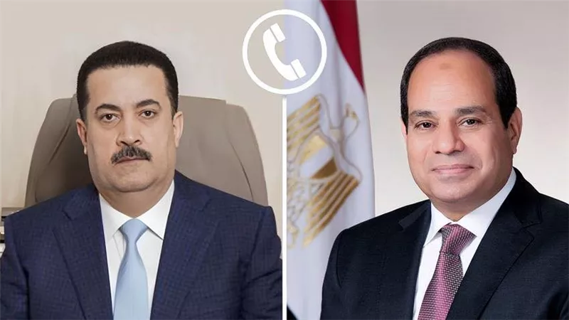 السيسي يتواصل هاتفيا مع رئيس وزراء العراق ويؤكد دعم مصر الكامل لاستقرار العراق