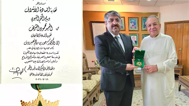د. سيمور نصيروف يحصل على وسام الختم النبوي تقديرًا لجهوده العلمية ونشر التسامح